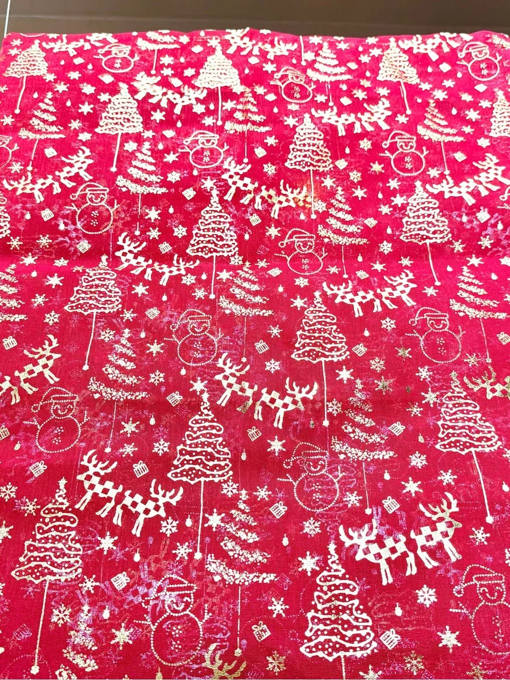 Walmart Sheer Red Gold Foil Rod Pocket Curtain Panel Pair 48”